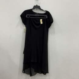 NWT Algo Womens Black Short Sleeve Round Neck Shirt And Ruffle Skirt Set Size 12