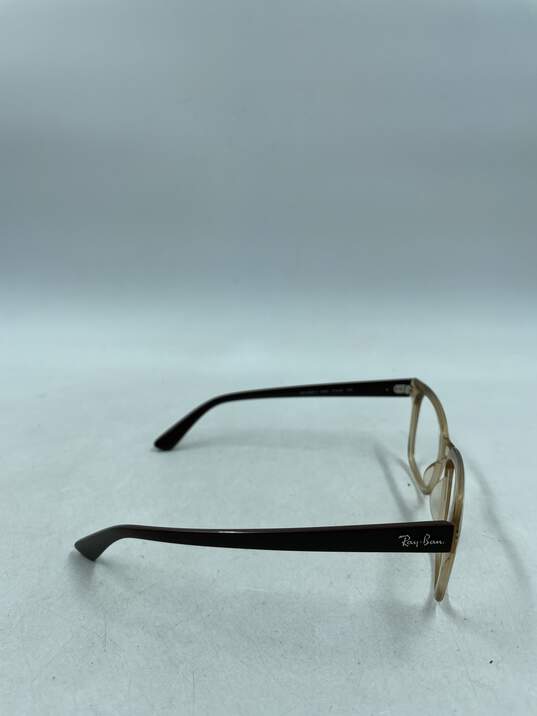 Ray-Ban Clear Tan Square Eyeglasses image number 5