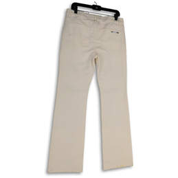 NWT Women White Denim Pockets Stretch Straight Leg Jeans Size 12 alternative image