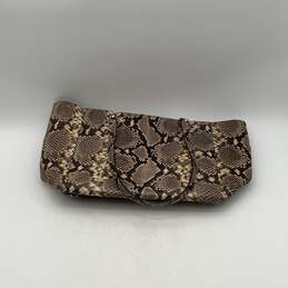 Michael Kors Womens Brown Snake Skin Bottom Stud Double Handle Tote Bag Purse alternative image