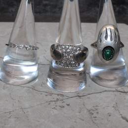 Assortment of 3 Sterling Silver Rings 10.5g alternative image