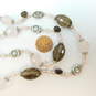 Peggy Goodman 925 Rose & Smoky Quartz & Stamped & Granulated Beaded Necklace 72g image number 7