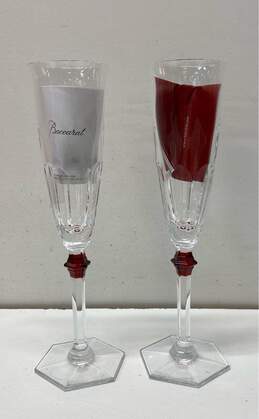 Baccarat Fine Crystal Pair of Red Baccarat Crystal Harcourt Eve Stemware alternative image