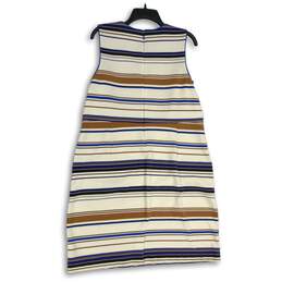 Lands' End Womens Multicolor Striped Sleeveless Back Zip Sheath Dress Size 18 alternative image