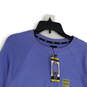 NWT Womens Blue Henley Neck Long Sleeve Pullover Sweatshirt Size M image number 3