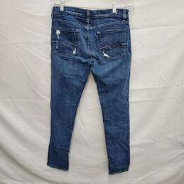 7 For All Mankind WM's Josefina Crops Cotton Blend Blue Denim Jeans Size 26 x 26 alternative image