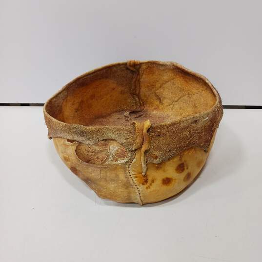 Handmade Leather Basket image number 1