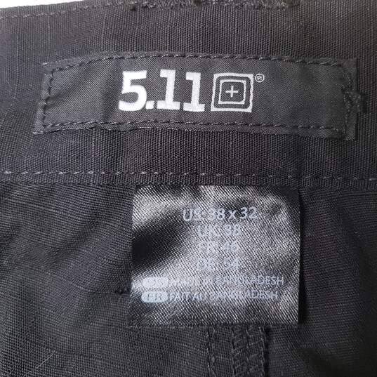 Mens Regular Fit Pockets Flat Front Straight Leg Cargo Pants Size 38X32 image number 4