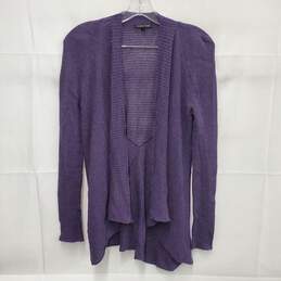 Eileen Fisher WM's Lavender Wool Open Cardigan Sweater M