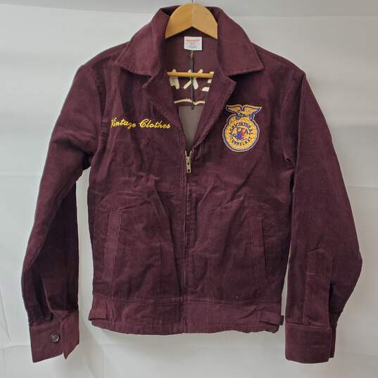 GDDQSDC Embroidered Corduroy Jacket Texas Wichita Falls Jacket Men's M image number 1