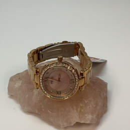 Designer Relic ZR34335 Gold-Tone Rhinestones Round Dial Analog Wristwatch