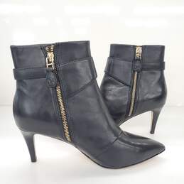 Diane Von Furtenberg Women's Black Leather Pointed Heeled Boots Sz 8.5 alternative image