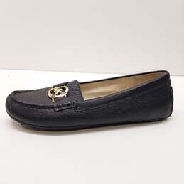 Michael Kors Fulton Black Leather Moccasin Flats Loafers Shoes Size 7 M