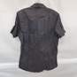 Ted Baker Mens' Black & White Pattern Print Short Sleeve Button Up Top Size 4 image number 2