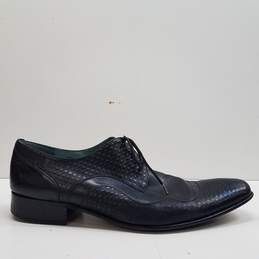 John Fluevog Black Leather Lace Up Oxford Dress Shoes Men's Size 11 M