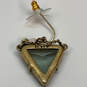 Designer J. Crew Gold-Tone Fish Hook Triangle Shape Stone Dangle Earrings image number 4