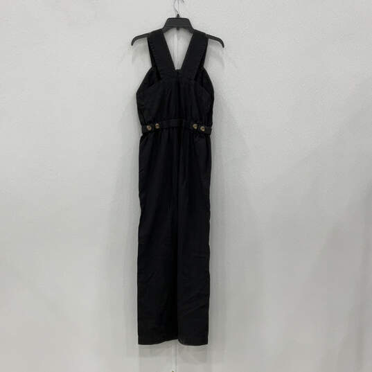 NWT Womens Black Sleeveless Square Neck Pullover One Piece Jumpsuit Size 2 image number 1