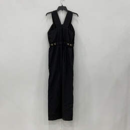 NWT Womens Black Sleeveless Square Neck Pullover One Piece Jumpsuit Size 2