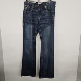 Blue Denim Relaxed Bootcut Jeans