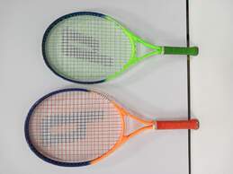 Pair of Green/Orange Prince Tennis Rackets