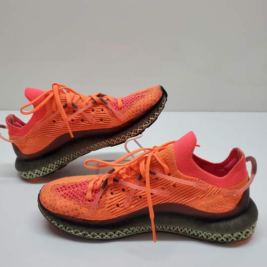 Men's Adidas 4D Fusio Screaming Orange Running Shoes Size 7 image number 1