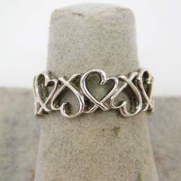 Tiffany & Co Paloma Picasso 925 Loving Heart Band Ring 3.0g alternative image