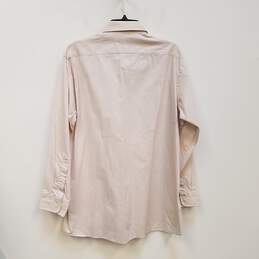 Mens Pink Striped Collared Long Sleeve Formal Dress Shirt Size 16.5/32-33 alternative image