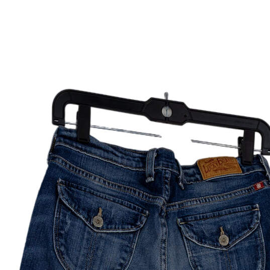 Womens Blue Denim Medium Wash Pockets Stretch Straight Leg Jeans Size 0/25 image number 4