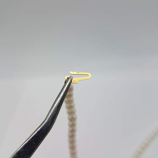 10k Gold Fw Pearl & Aqua Gemstone Necklace Bundle 2pcs 28.5g image number 10