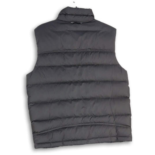 Mens Black Mock Neck Insulated Full-Zip Puffer Vest Size Medium image number 2