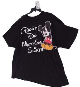 Mens Black Mickey Mouse Graphic Short Sleeve Round Neck T Shirt Size XXL alternative image