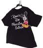 Mens Black Mickey Mouse Graphic Short Sleeve Round Neck T Shirt Size XXL image number 2