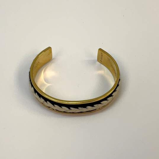 Designer Stella & Dot Gold-Tone Engraved Illuminate Cuff Bracelet image number 2