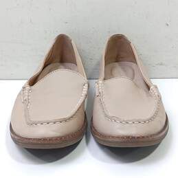Sperry Top Sider Women's Beige Leather Slip On Boat Shoe Size 6