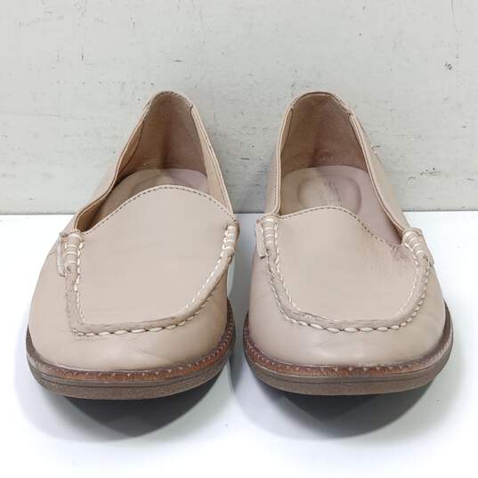 Sperry Top Sider Women's Beige Leather Slip On Boat Shoe Size 6 image number 1