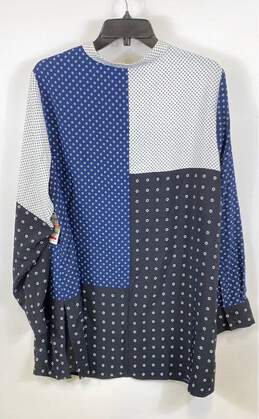 NWT Alfani Womens Multicolor Geometric Long Sleeve V-Neck Tunic Top Size 2X alternative image
