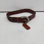 Coach Women's classic Brown Braided Leather Belt Petites image number 4