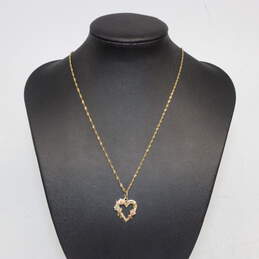 OroAmerica 14K Yellow & Rose Gold Pendant Necklace-2.3g