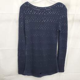 Zac Posen Women's Dark Navy Blue Merino Wool Sequin Sweater Size S alternative image