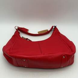 NWT Cole Haan Womens Pink Leather Bottom Stud Zipper Hobo Handbag alternative image