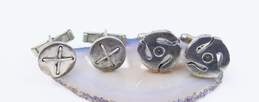 Cynthia Gale New York & Artisan 925 Modernist Abstract Swirl & Button Cuff Links Variety 21.7g