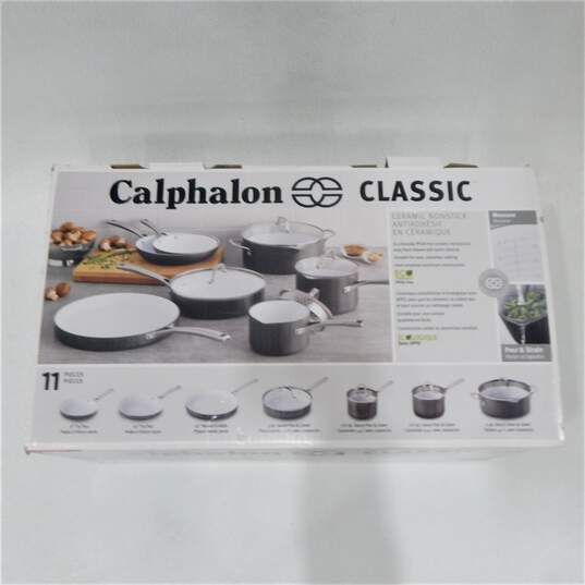 New Open Box Calphalon Classic Ceramic Nonstick 11pc. Cookware Set image number 4