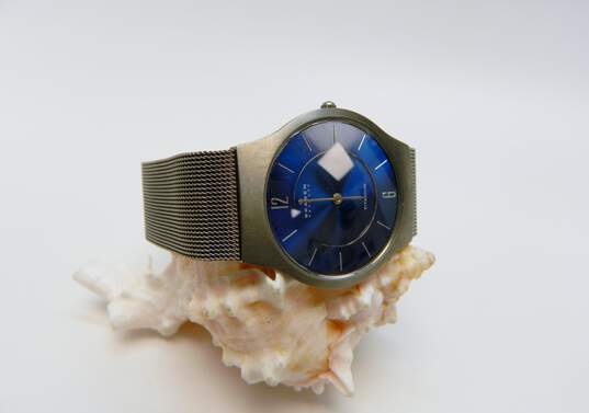 3 Skagen Titanium Silver Tone & Two Tone Mesh Quartz Watches 128.3g image number 3