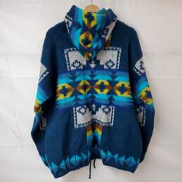Tuntaquimba Wool Southwestern Aztec Full Zip Hoodie/Jacket LG alternative image