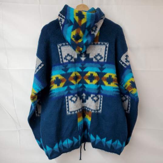 Tuntaquimba Wool Southwestern Aztec Full Zip Hoodie/Jacket LG image number 2