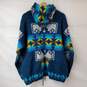 Tuntaquimba Wool Southwestern Aztec Full Zip Hoodie/Jacket LG image number 2