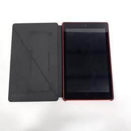 Black & Orange Amazon Fire Tablet w/ In Gray Case