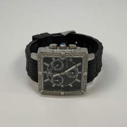 Designer Invicta Silver-Tone Square Shape Chronograph Dial Wristwatch