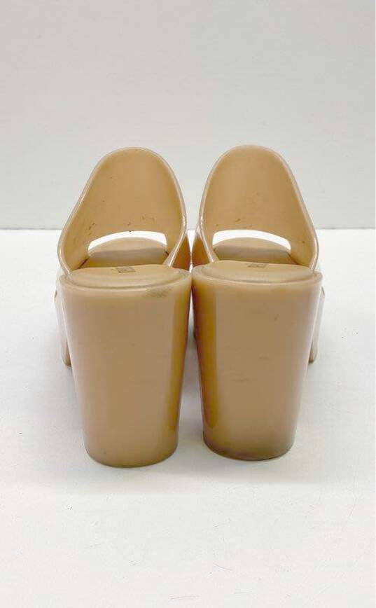Melissa Posh Jelly Beige Platform Block Heel Sandals Women's Size 8 image number 4