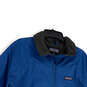 Womens Blue Collared Pockets Long Sleeve Full-Zip Bomber Jacket Size Medium image number 3